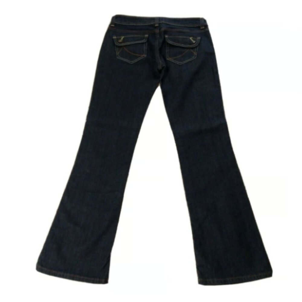 Anchor Blue Junior's Size 9 Regular Lilac Flap Pockets Dark Blue Bootcut Jeans